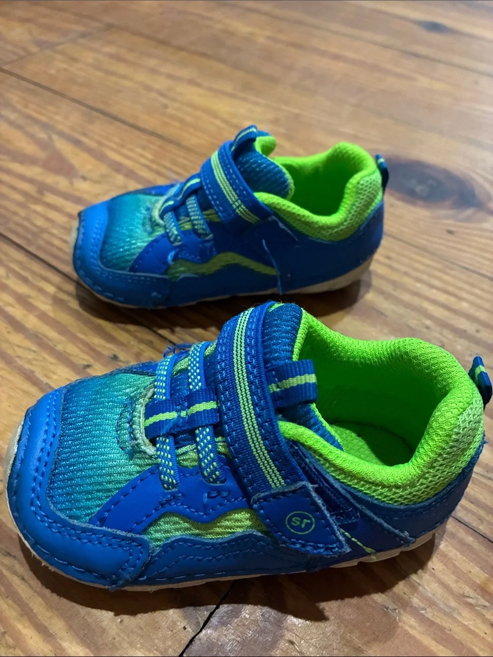 Stride Rite Blue & Green Baby Walker Sneakers